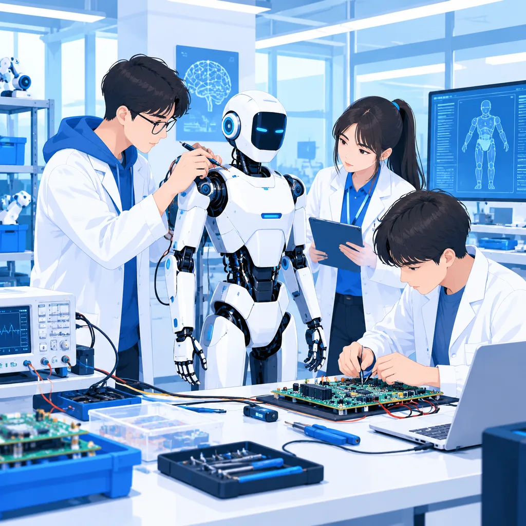 高教主赛道：大学生在实验室调试科研设备